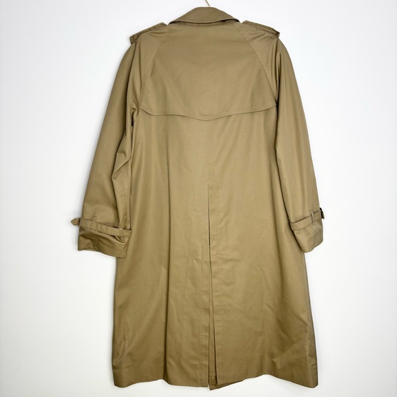 Vintage Burberry Trench Coat Camel Detachable Wool Lining & Collar Women’s L/XL - Picture 7 of 16